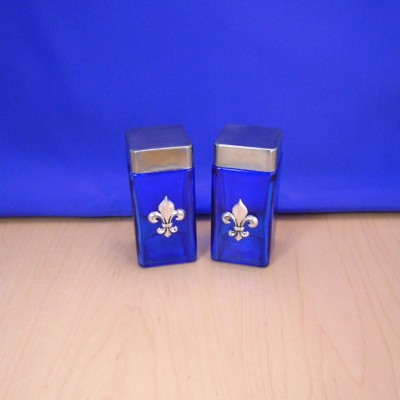 600021SIL-BLUE -  FDL SILVER / BLUE SALT PEPPER SHAKER